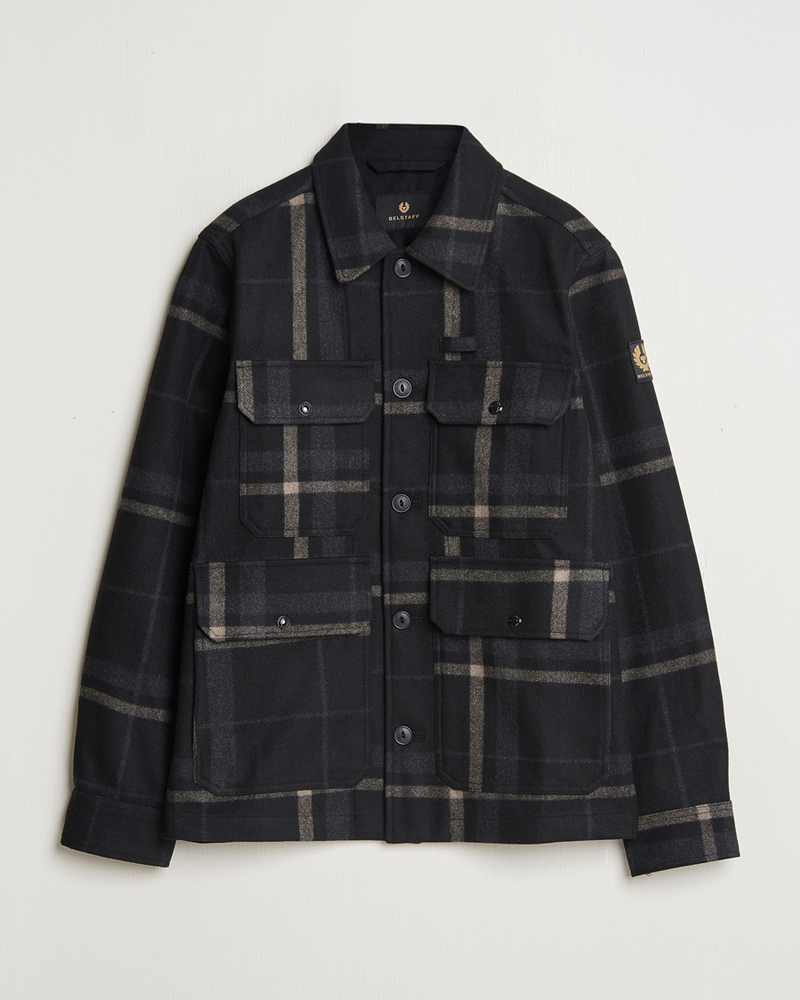 Herren | Jacken | Belstaff | Forge Checked Wool Jacket Charcoal