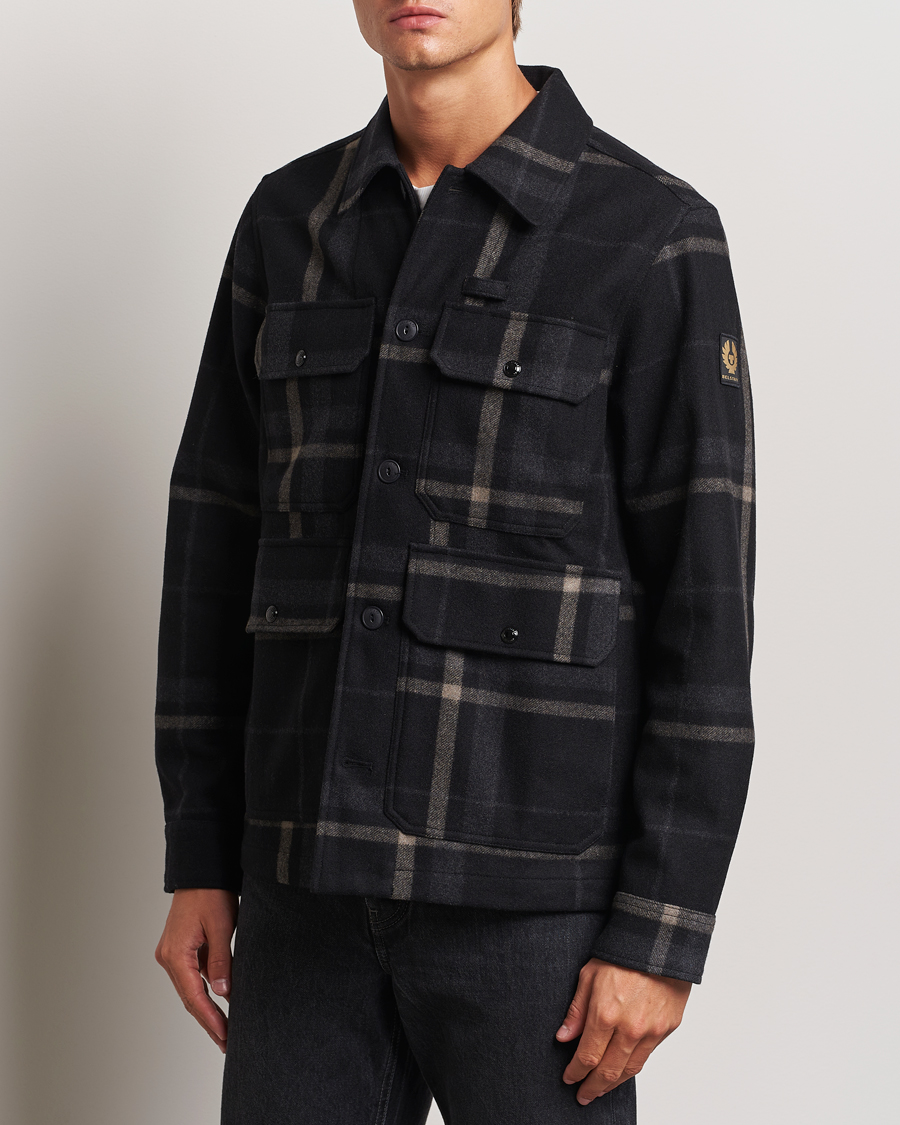 Herren | Jacken | Belstaff | Forge Checked Wool Jacket Charcoal