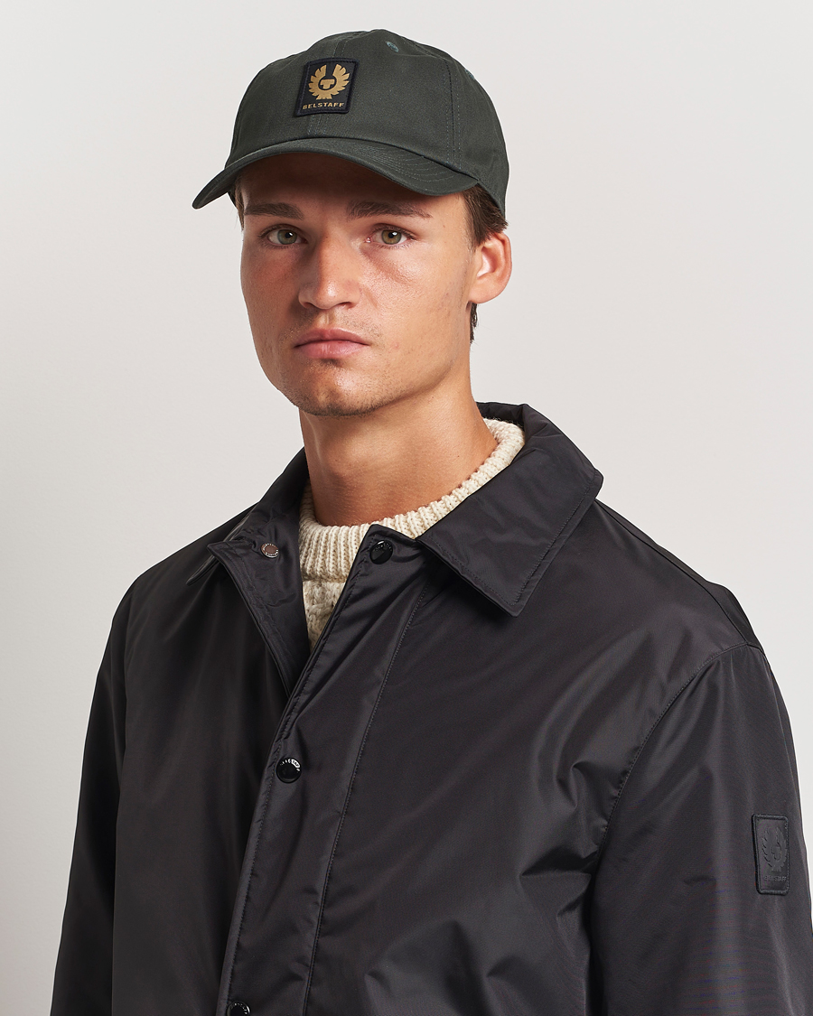 Herren | Belstaff Phoenix Logo Cap Tile Green | Belstaff | Phoenix Logo Cap Tile Green
