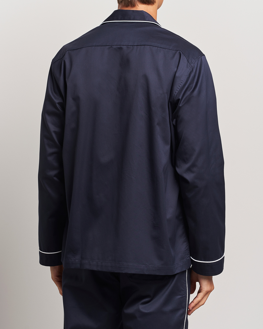 Herren | Schlafanzüge & Bademäntel | Tekla | Sateen Pyjama Shirt Chelsea Navy