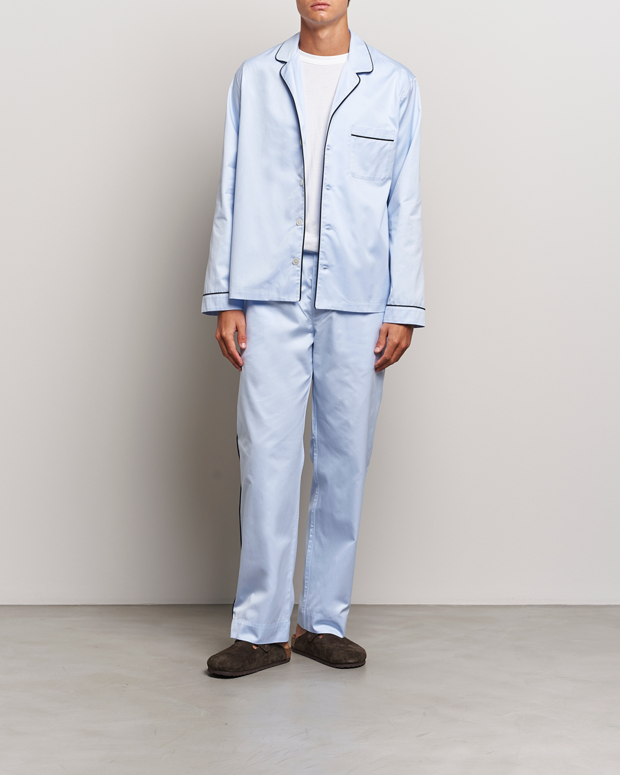 Herren | Schlafanzüge & Bademäntel | Tekla | Sateen Pyjama Pants Bellhop Blue