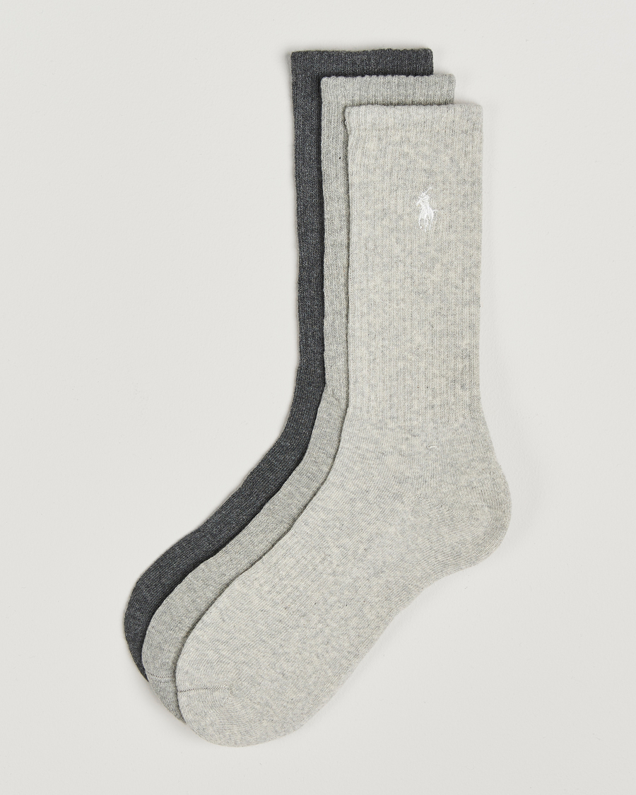 Herren | Unterwäsche | Polo Ralph Lauren | 3-Pack Rib Cotton Sock Grey