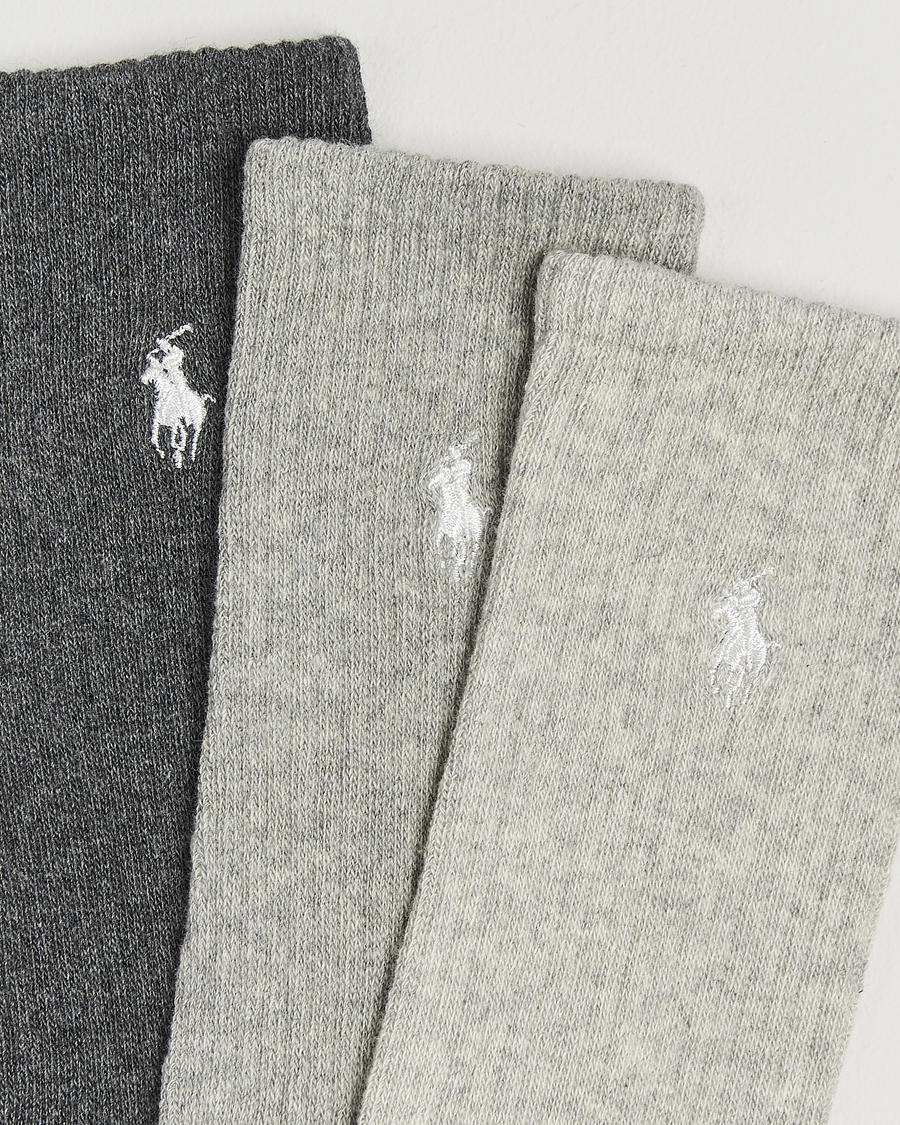 Herren | Unterwäsche | Polo Ralph Lauren | 3-Pack Rib Cotton Sock Grey