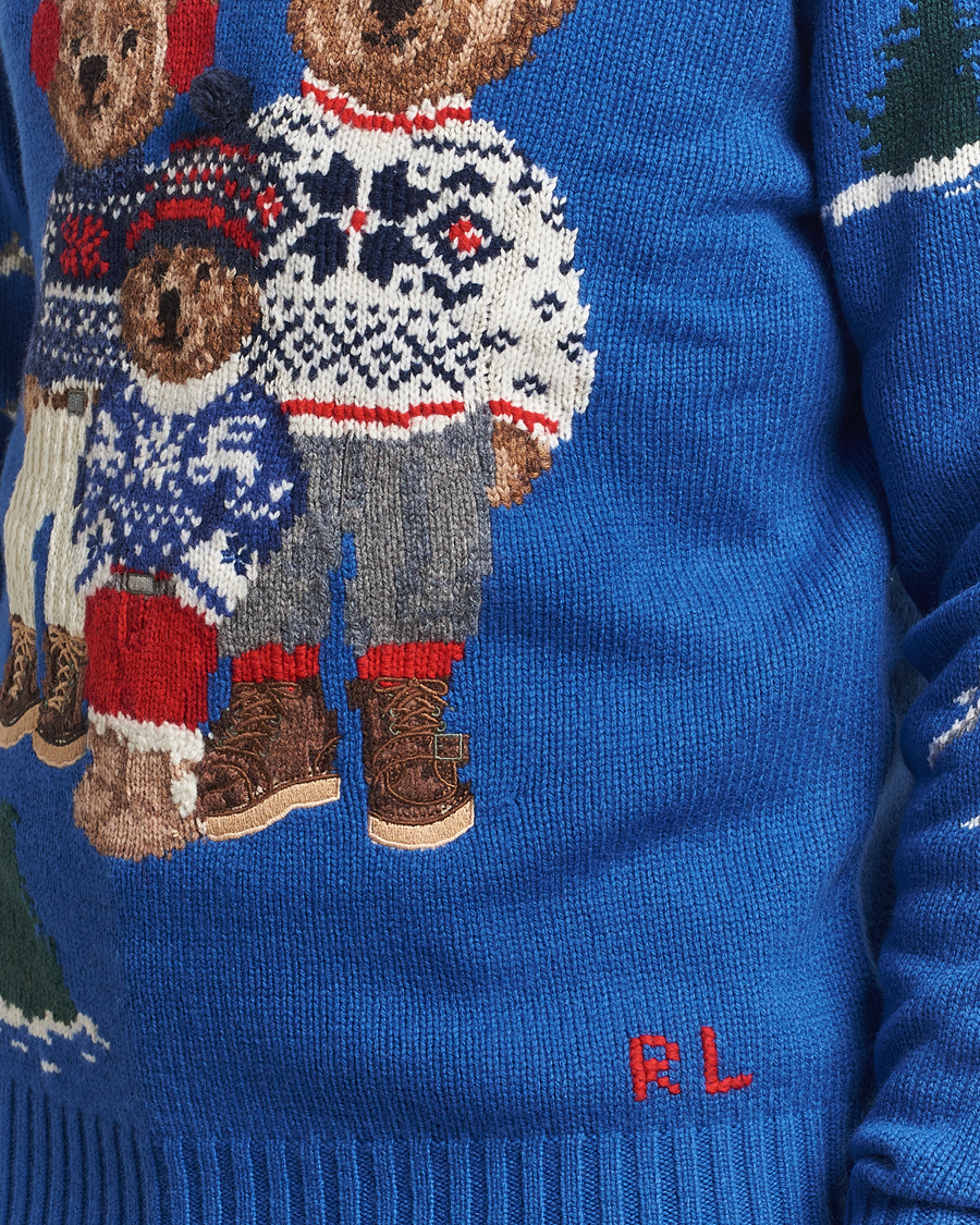 Herren | Pullover | Polo Ralph Lauren | Family Bear Knitted Polo Heritage Royal