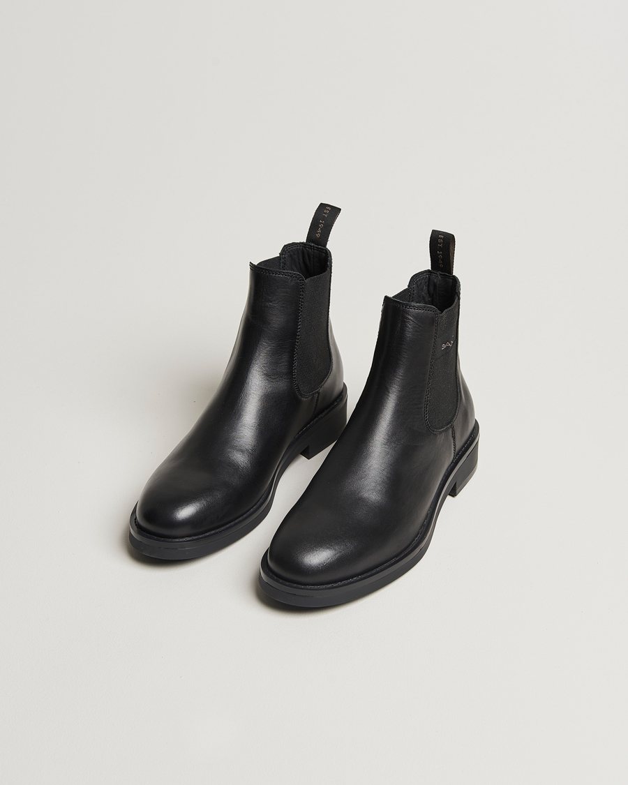 Herren | GANT Prepdale Leather Chelsea Boot Black | GANT | Prepdale Leather Chelsea Boot Black
