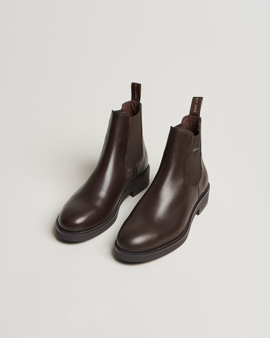 Herren | GANT Prepdale Leather Chelsea Boot Dark Brown | GANT | Prepdale Leather Chelsea Boot Dark Brown