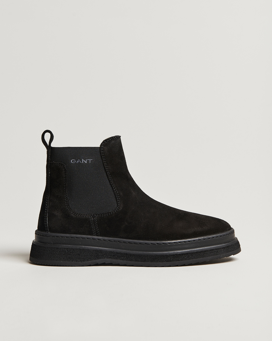 Herren | GANT Blistown Shearling Suede Chelsea Boot Black | GANT | Blistown Shearling Suede Chelsea Boot Black
