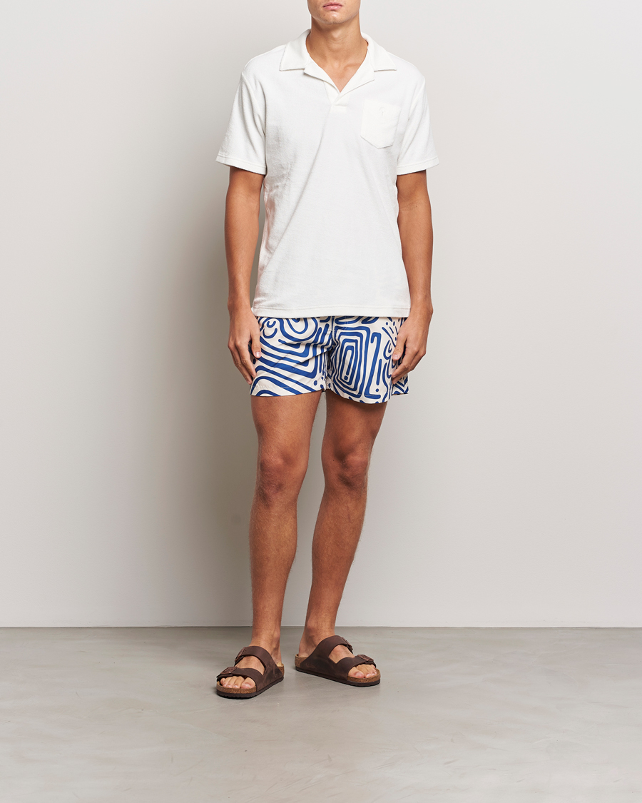Herren | Badehosen | OAS | Eldovado Swim Shorts Blue/White