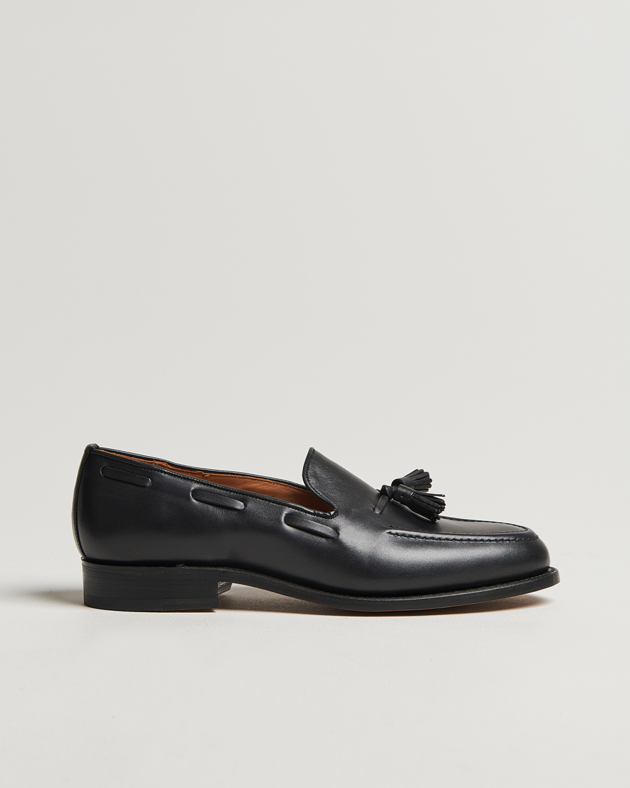 Herren | Sanders Finschley Calf Tassel Loafer Black | Sanders | Finschley Calf Tassel Loafer Black