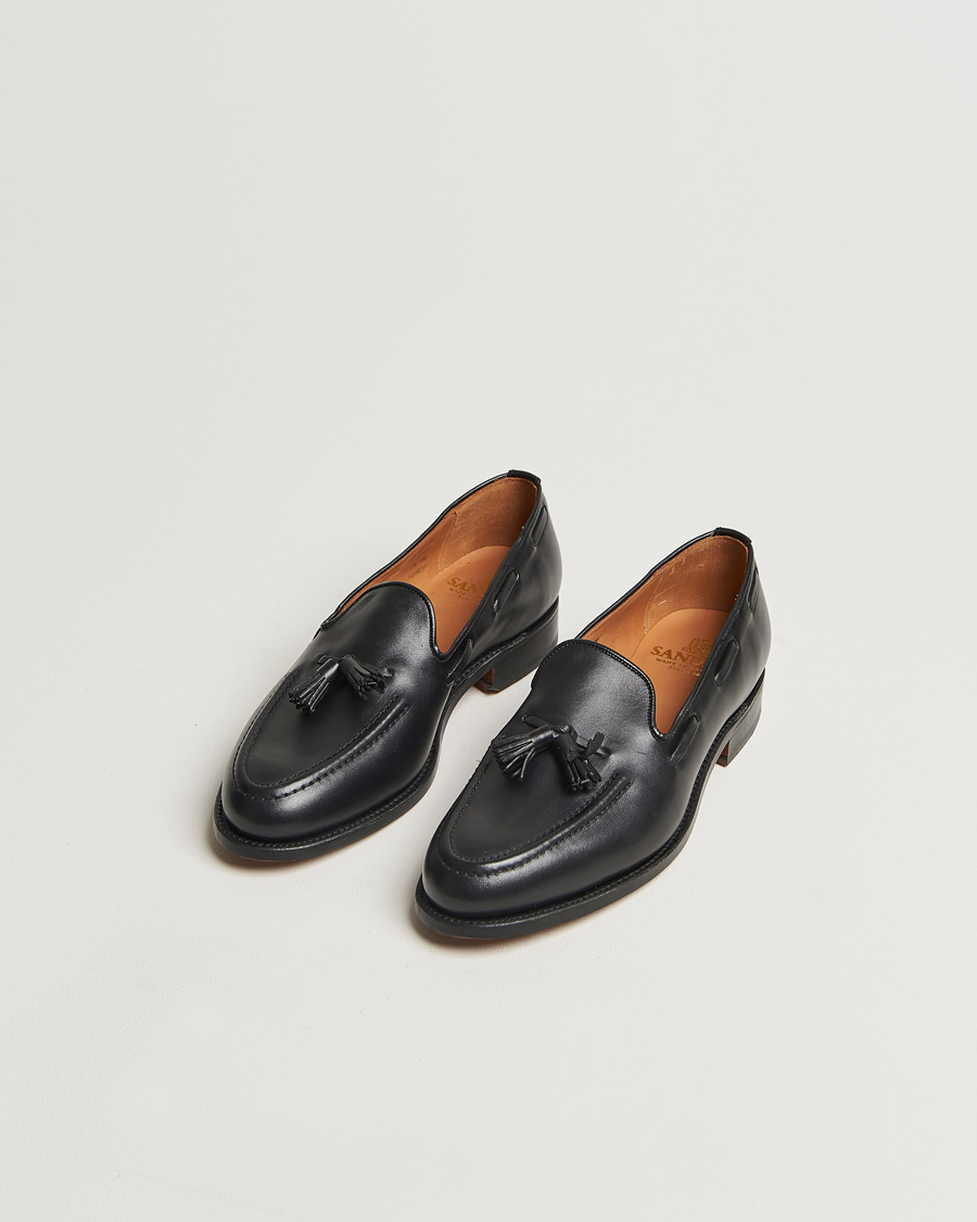 Herren | Sanders Finschley Calf Tassel Loafer Black | Sanders | Finschley Calf Tassel Loafer Black