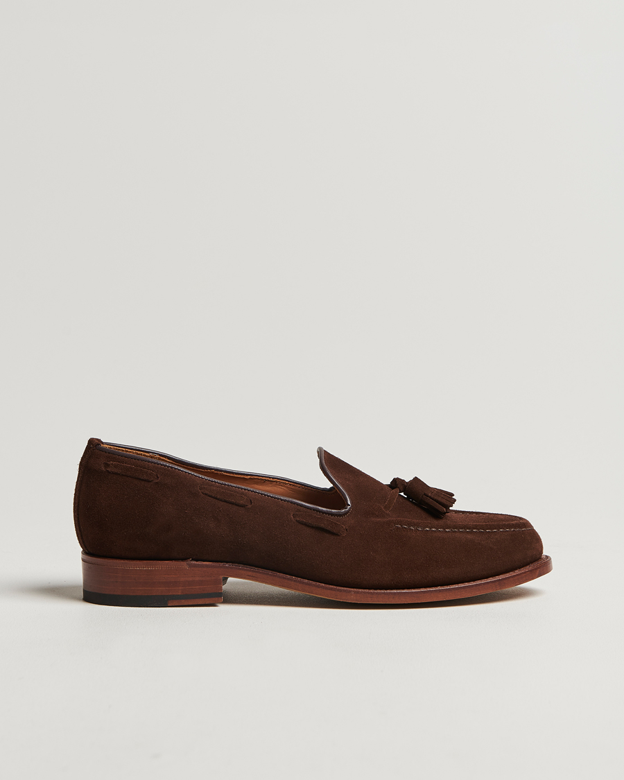 Herren | Sanders Finschley Suede Tassel Loafer Polo Snuff | Sanders | Finschley Suede Tassel Loafer Polo Snuff