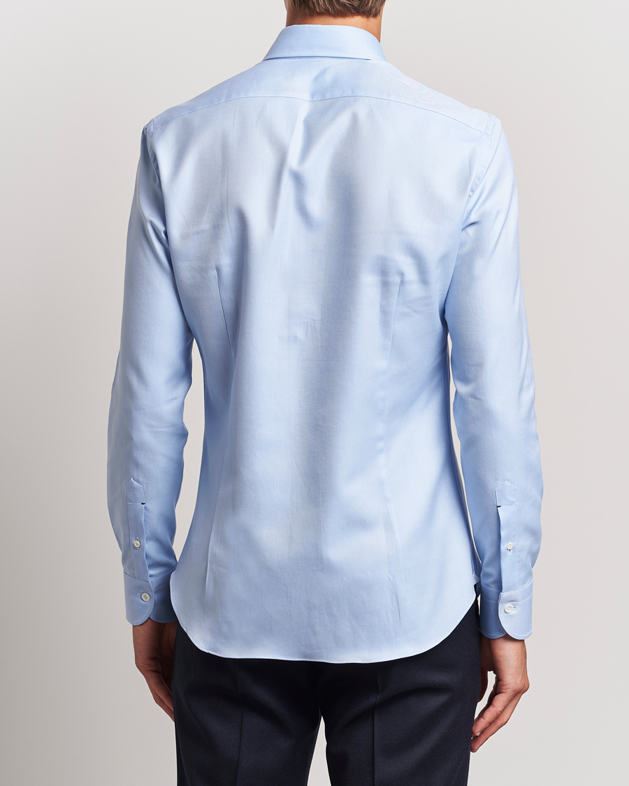 Herren | Hemden | Mazzarelli | Soft Twill Button Down Shirt Light Blue