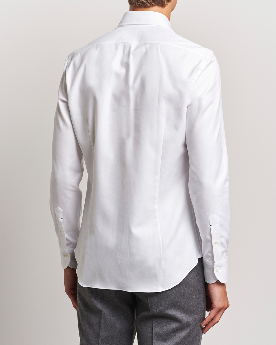 Herren | Hemden | Mazzarelli | Soft Twill Button Down Shirt White