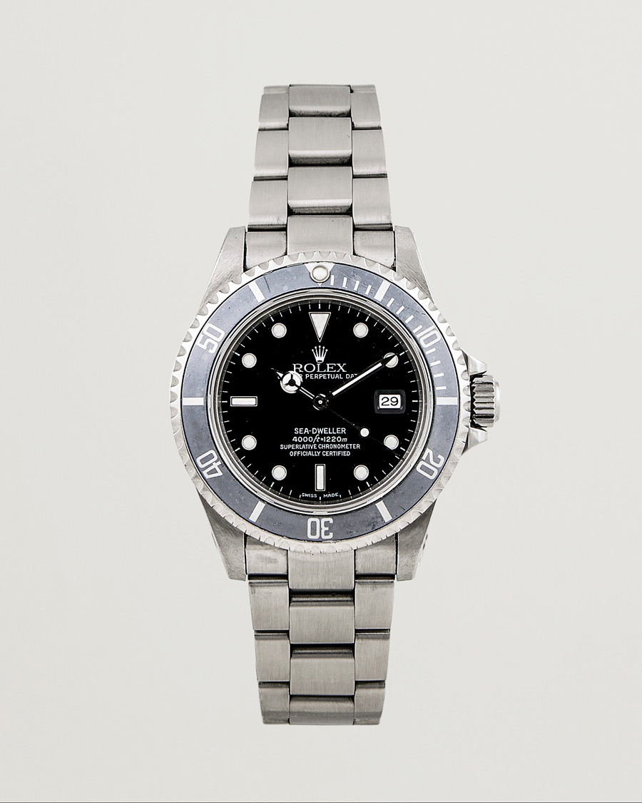 Herren | Rolex Pre-Owned Sea Dweller 16600 Oyster Perpetual Steel Black Silver | Rolex Pre-Owned | Sea Dweller 16600 Oyster Perpetual Steel Black Silver