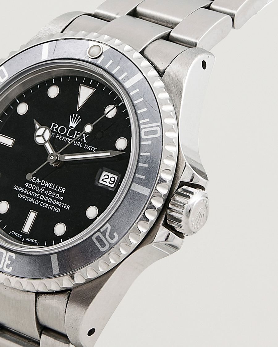 Herren | Rolex Pre-Owned Sea Dweller 16600 Oyster Perpetual Steel Black Silver | Rolex Pre-Owned | Sea Dweller 16600 Oyster Perpetual Steel Black Silver