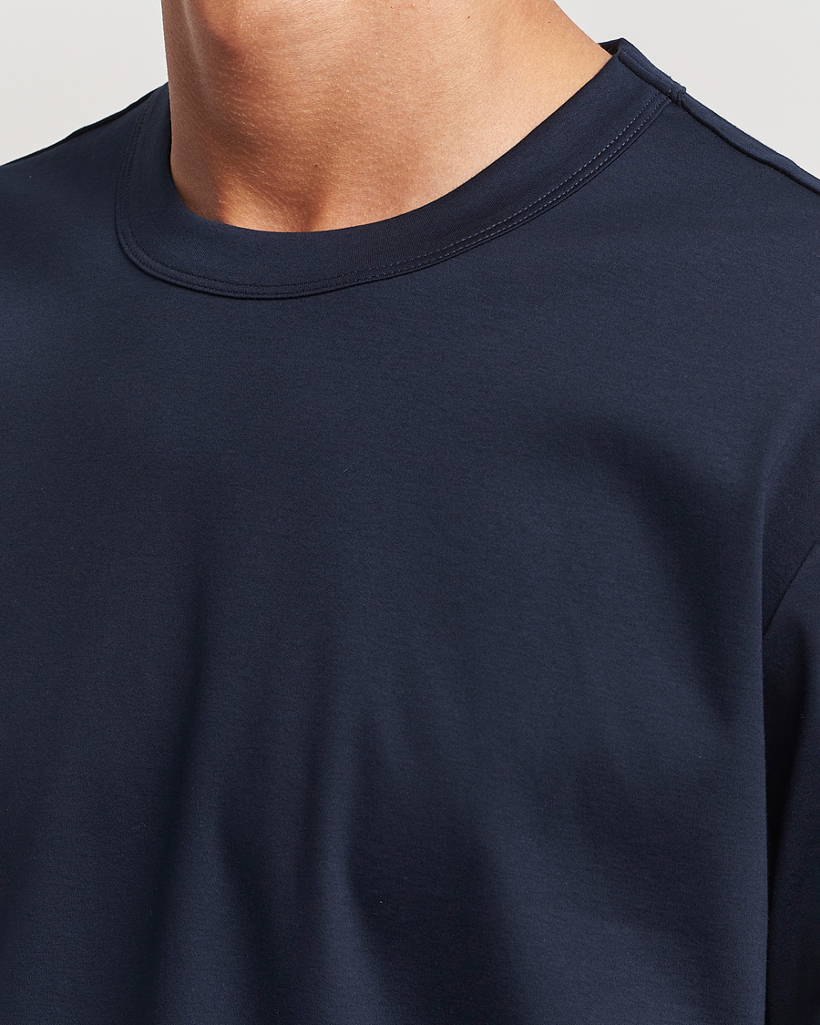 Herren | T-Shirts | NN07 | Pedro Mercerized Crew Neck T-Shirt Navy Blue