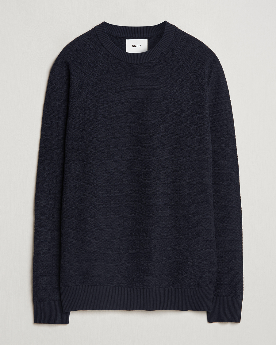Herren | Pullover | NN07 | Collin Structured Knitted Sweater Navy Blue