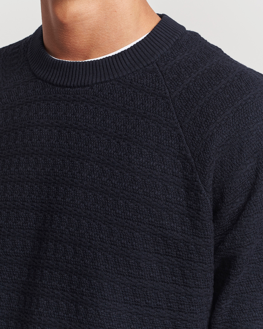 Herren | Pullover | NN07 | Collin Structured Knitted Sweater Navy Blue