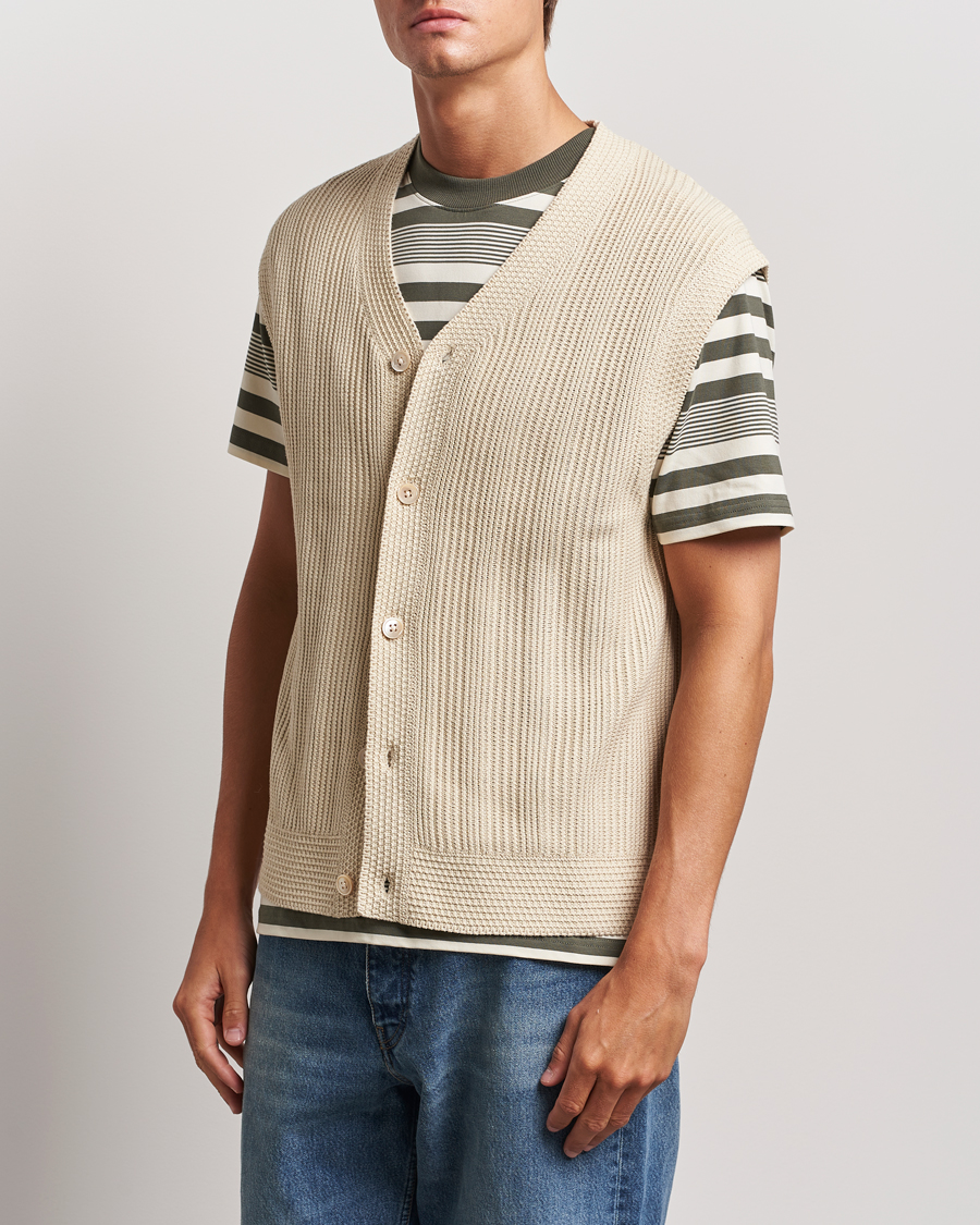 Herren | Pullover | NN07 | Reece Knitted Vest Ecru