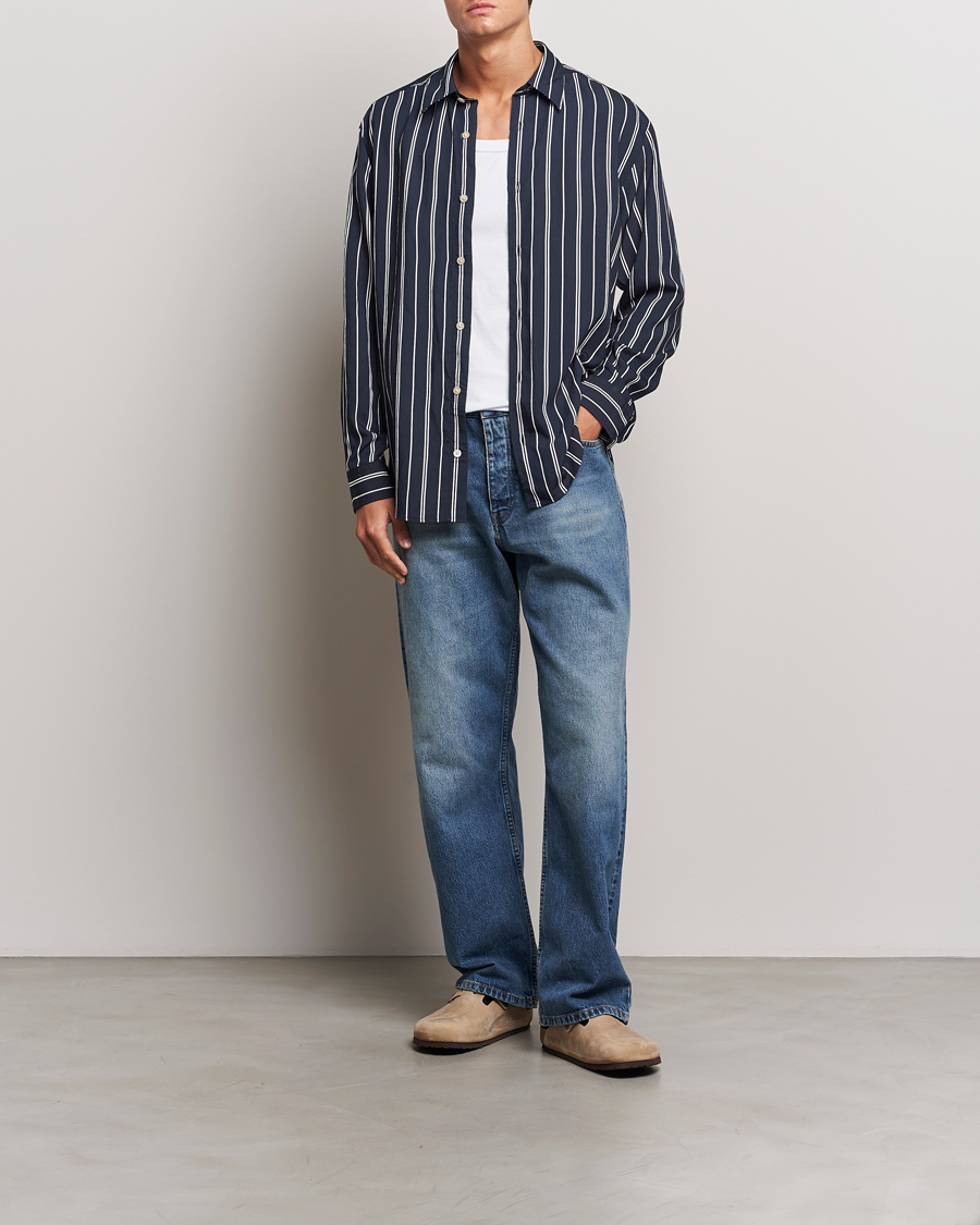 Herren | Hemden | NN07 | Quinsy Striped Shirt Navy/White