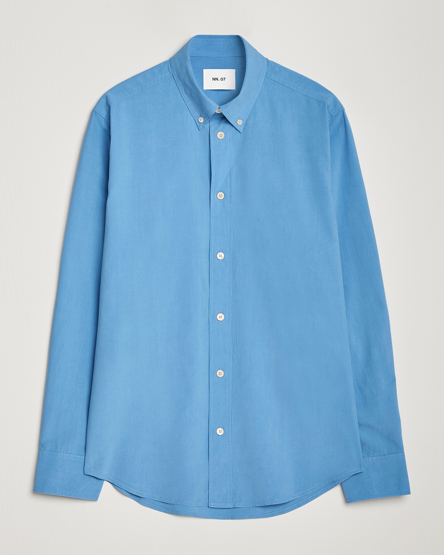 Herren | Hemden | NN07 | Colby Lyocell/Cotton Button Down Shirt Blue Jasper