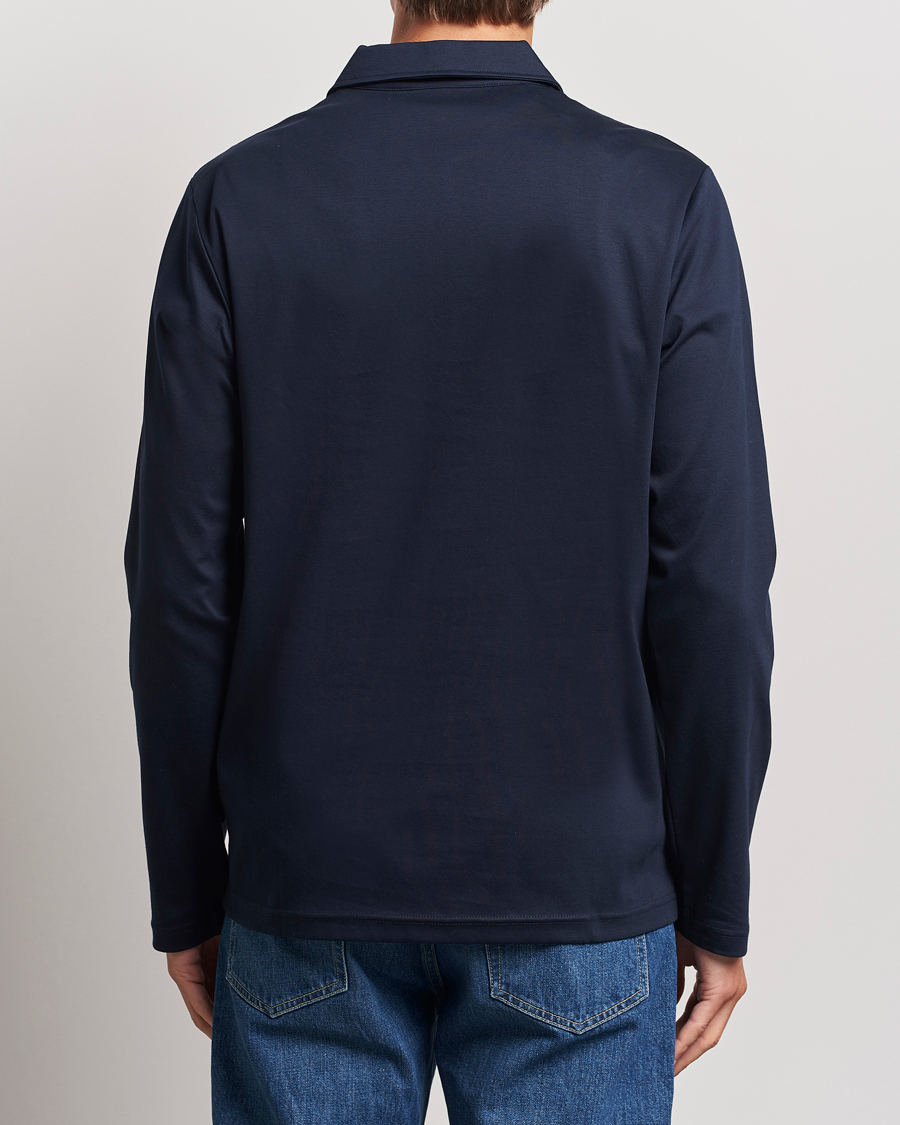 Herren | Pullover | NN07 | Ross Long Sleeve Half Zip Polo Navy Blue