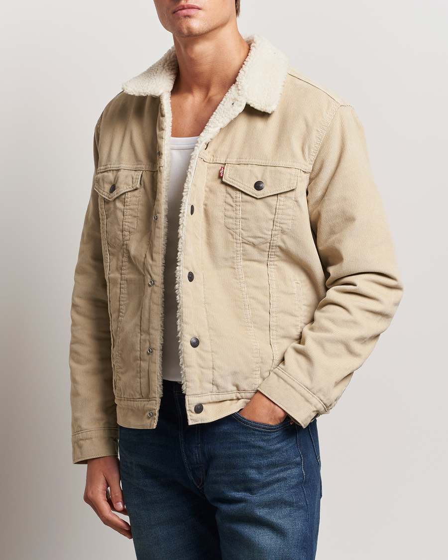 Herren | Jacken | Levi's | Type III Sherpa Trucker Fields Of Rye Cord
