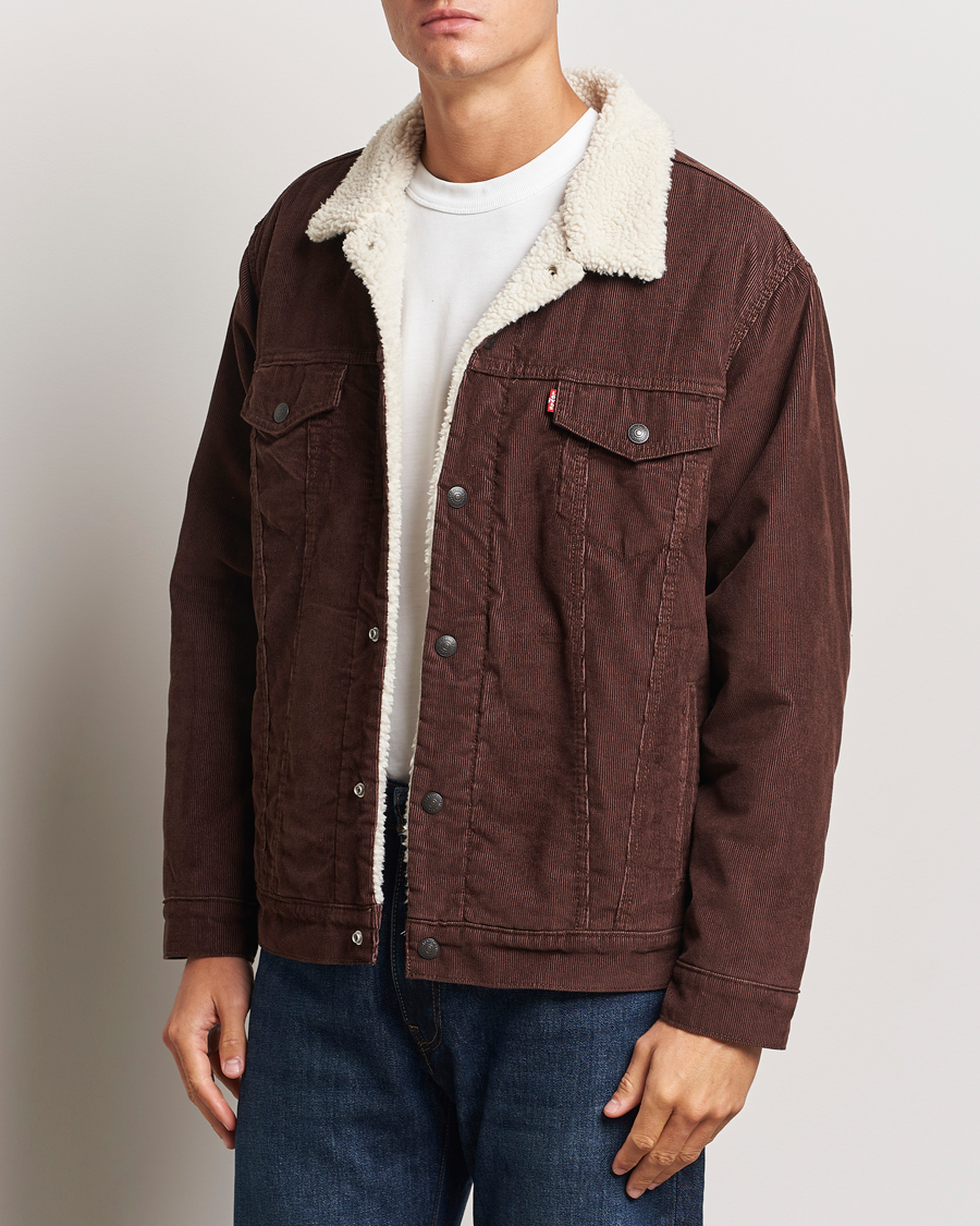 Herren | Jacken | Levi's | Relaxed Fit Sherpa Trucker Chicory Coffee