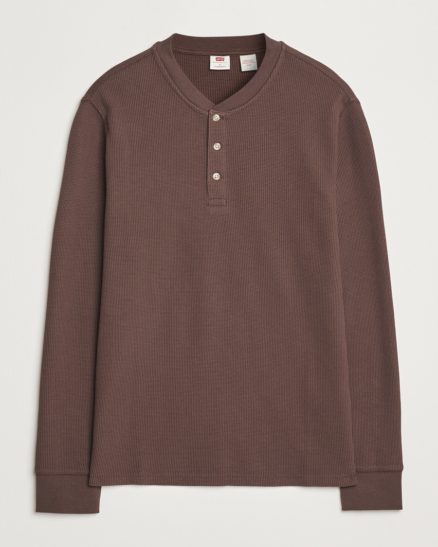 Herren | Pullover | Levi's | Thermal Henley Chocolate Brown