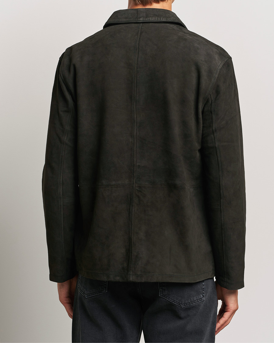 Herren | Jacken | J.Lindeberg | Jonah Suede Overshirt Washed Black