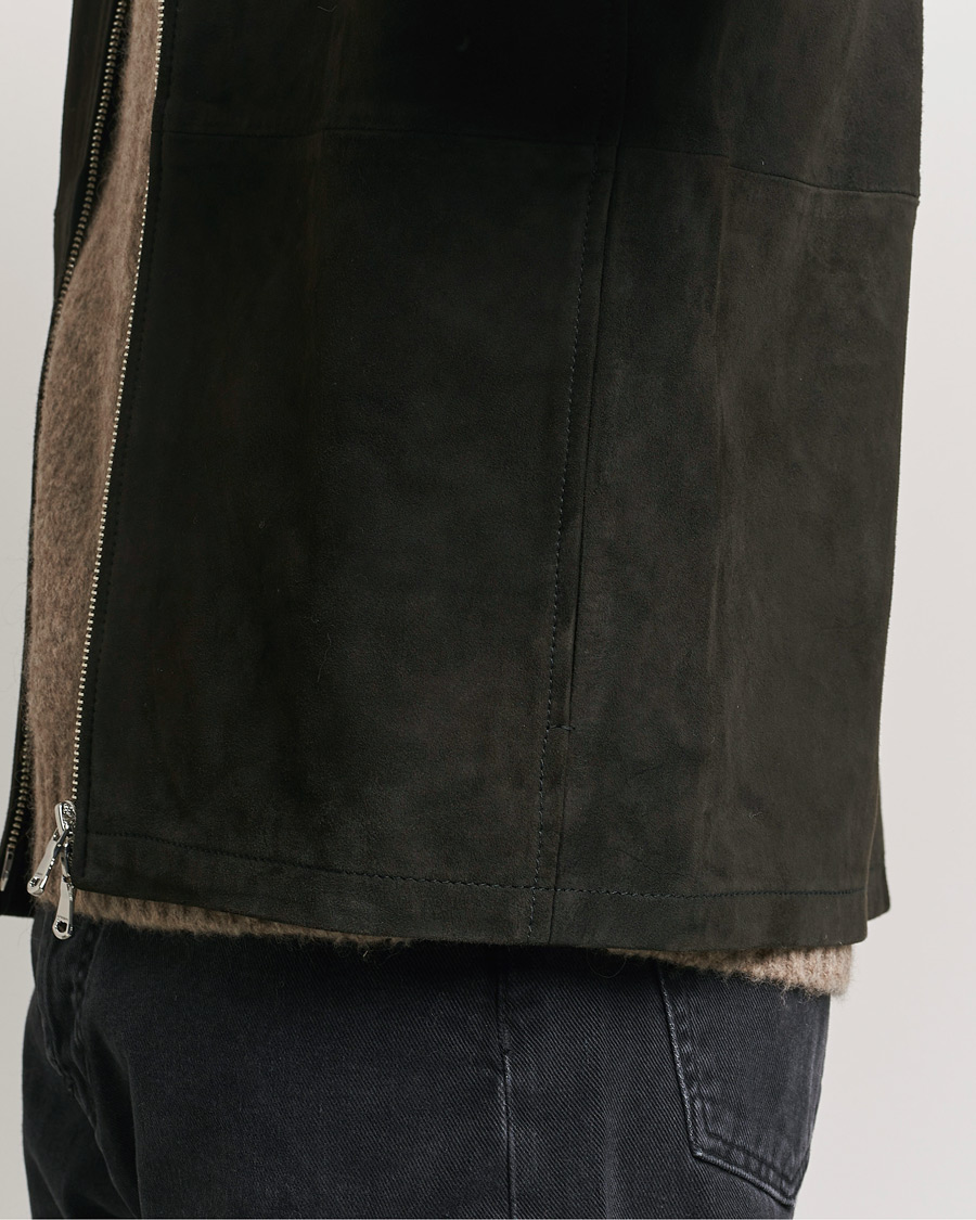 Herren | Jacken | J.Lindeberg | Jonah Suede Overshirt Washed Black