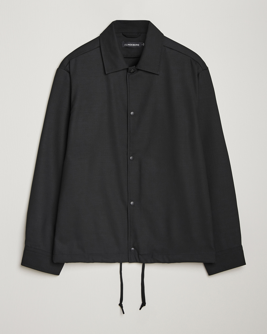 Herren | Hemden | J.Lindeberg | Celian Coach Overshirt Black