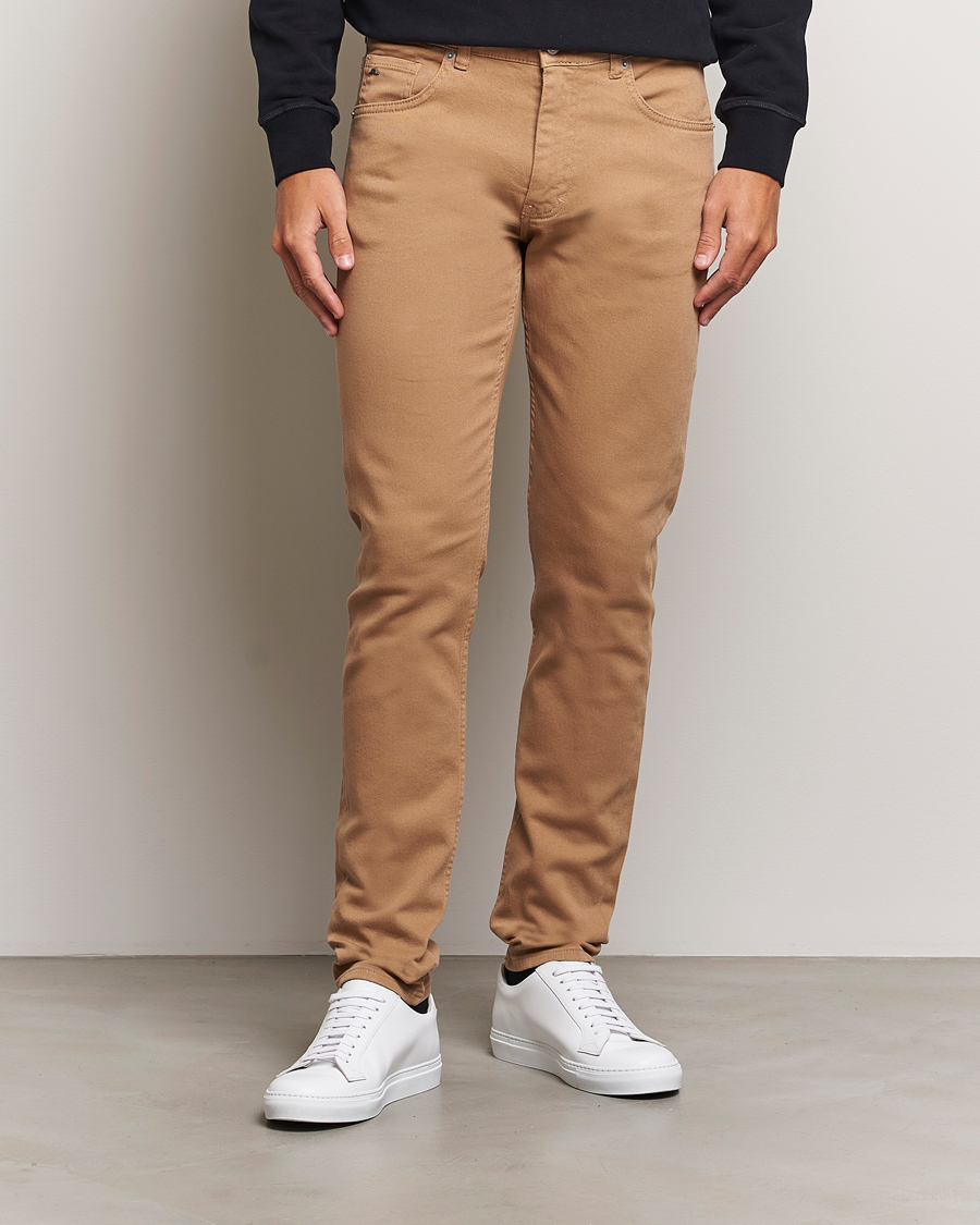 Herren | Hosen | J.Lindeberg | Jay Solid Twill Stretch Jeans Tiger Brown
