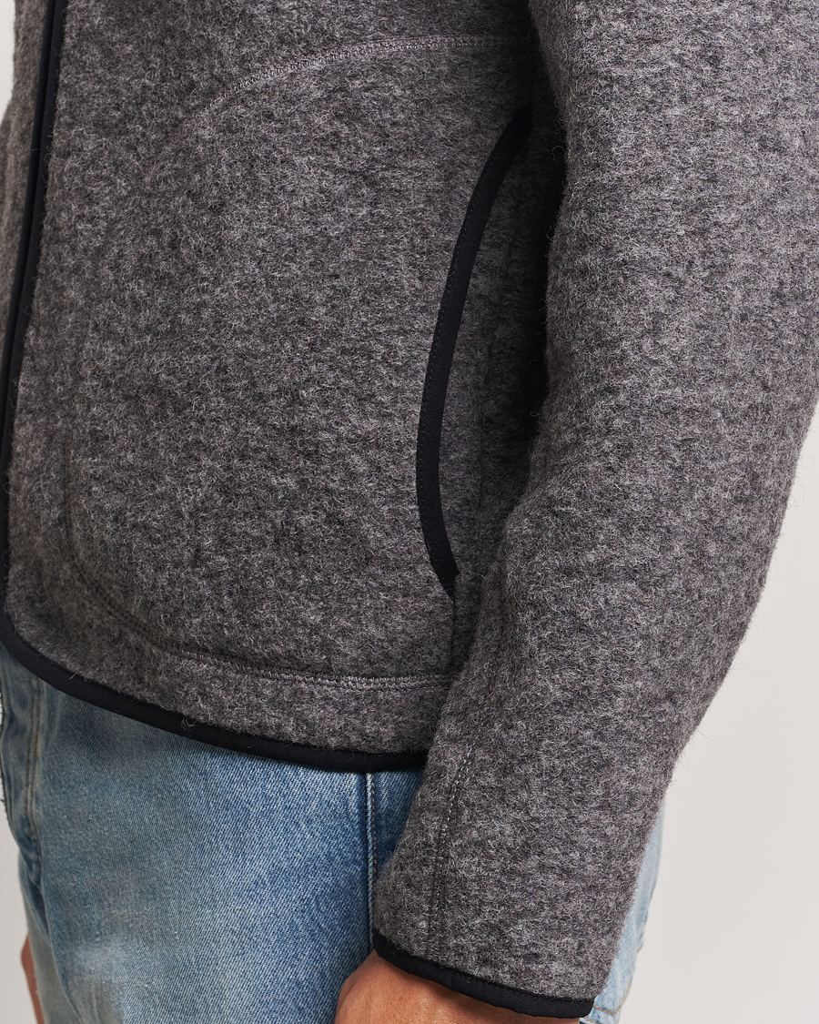 Herren | Pullover | J.Lindeberg | Dustin Wool Fleece Jacket Light Grey Melange