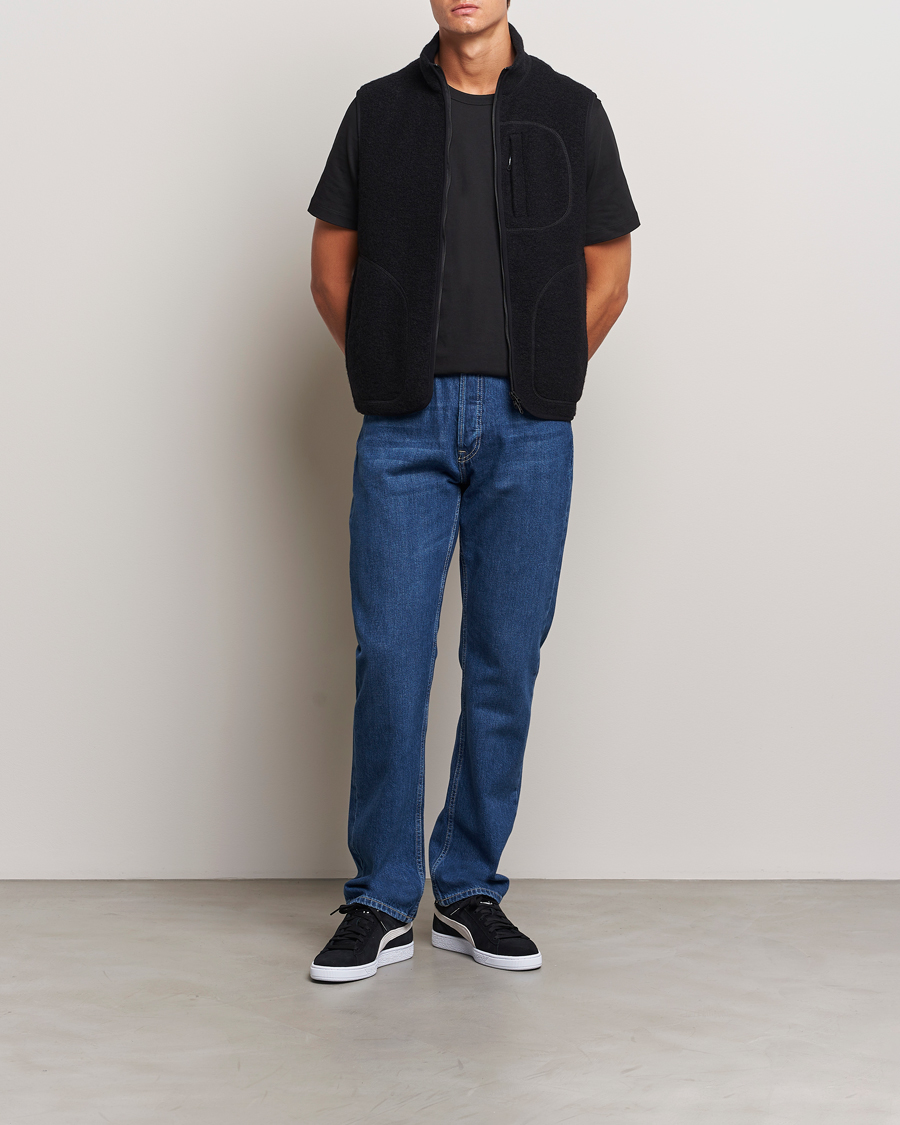 Herren | Westen | J.Lindeberg | Duncan Wool Fleece Vest Black