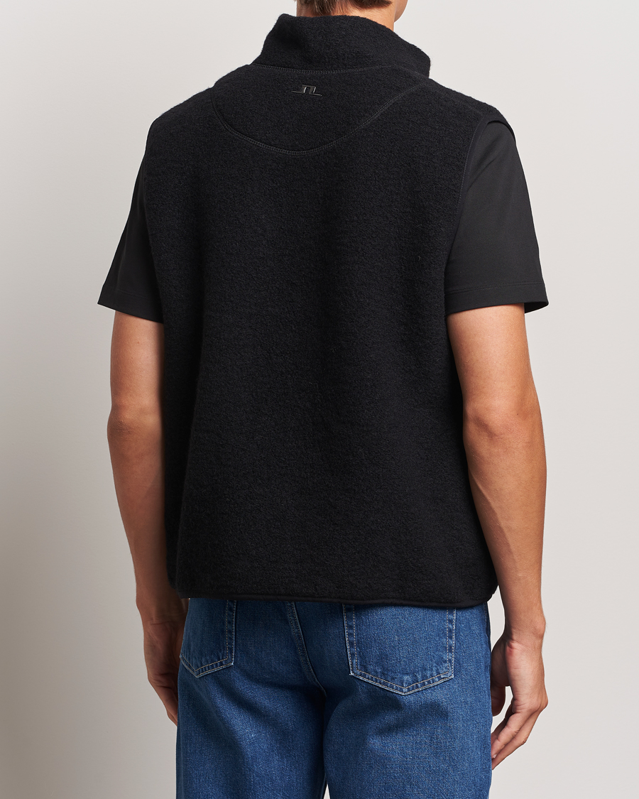 Herren | Westen | J.Lindeberg | Duncan Wool Fleece Vest Black