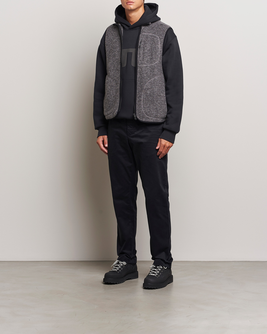 Herren | Westen | J.Lindeberg | Duncan Wool Fleece Vest Light Grey Melange