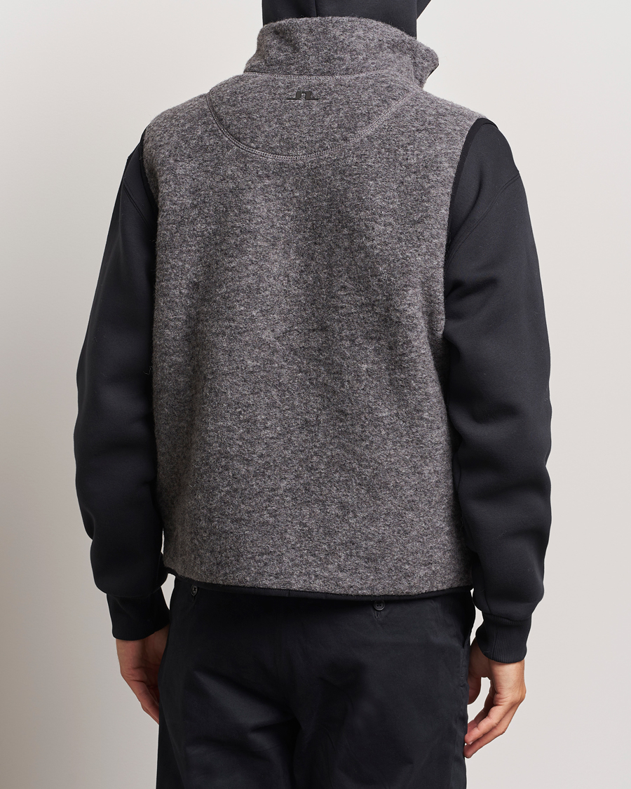 Herren | Westen | J.Lindeberg | Duncan Wool Fleece Vest Light Grey Melange