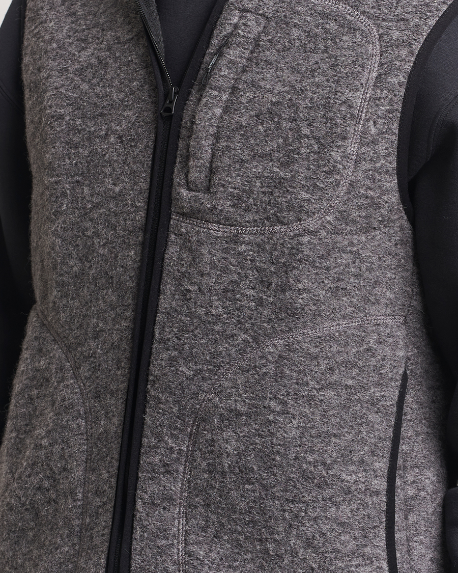 Herren | Westen | J.Lindeberg | Duncan Wool Fleece Vest Light Grey Melange