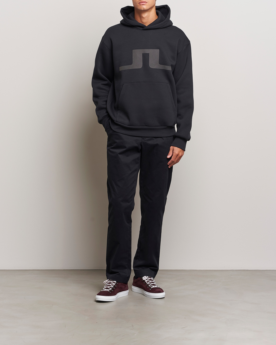 Herren | Pullover | J.Lindeberg | Karson Graphic Hoodie Black