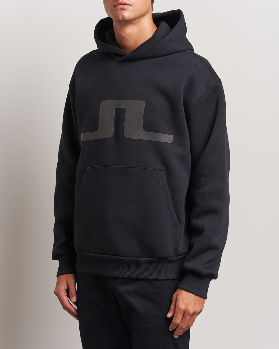 Herren | Pullover | J.Lindeberg | Karson Graphic Hoodie Black