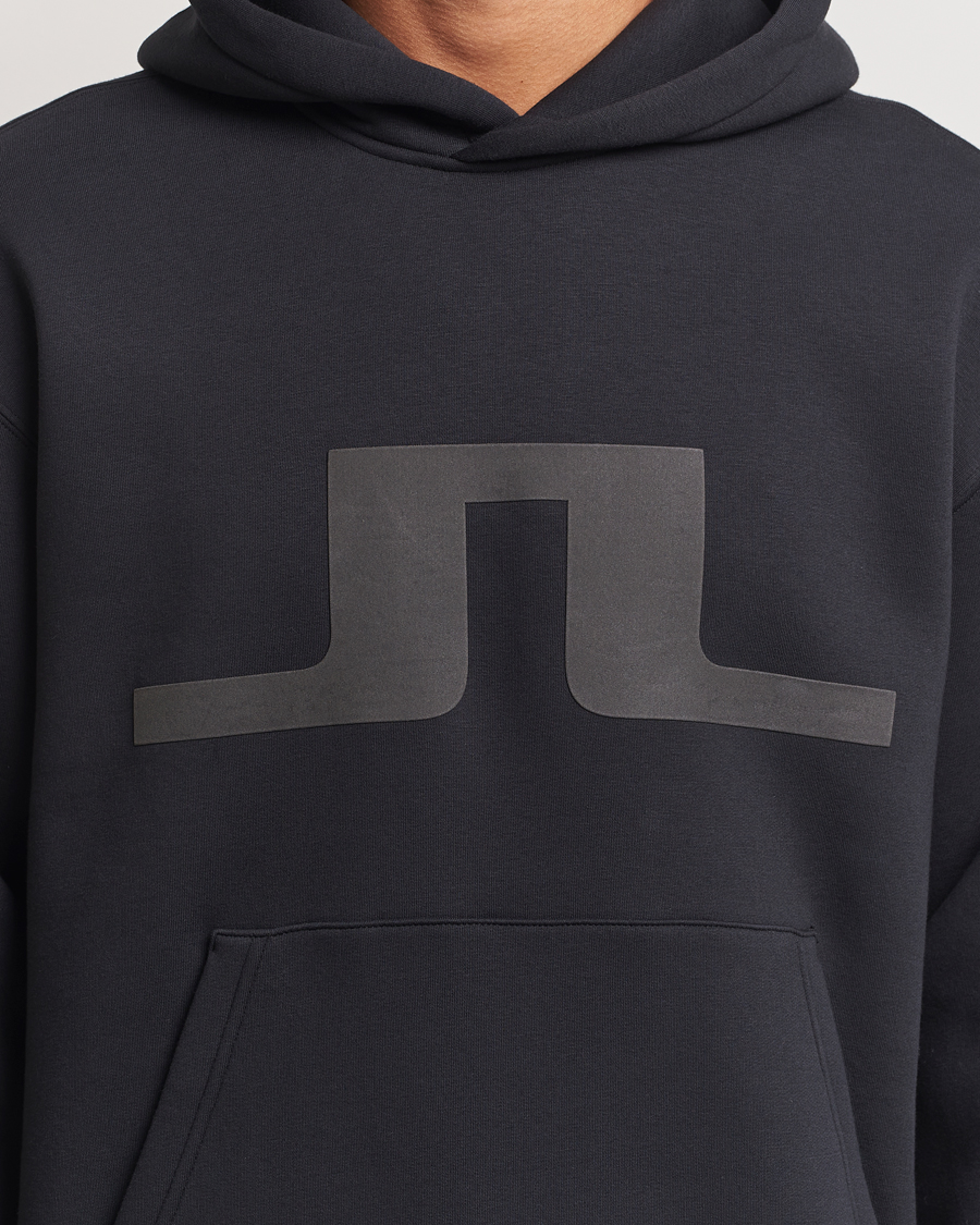 Herren | Pullover | J.Lindeberg | Karson Graphic Hoodie Black