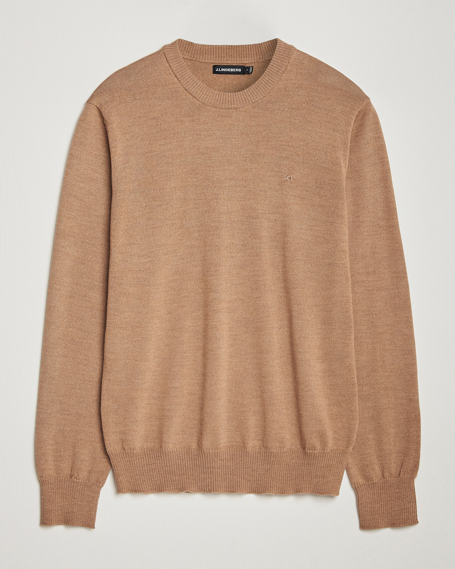Herren | Pullover | J.Lindeberg | Keane Merino Crew Neck Sweater Tiger Brown