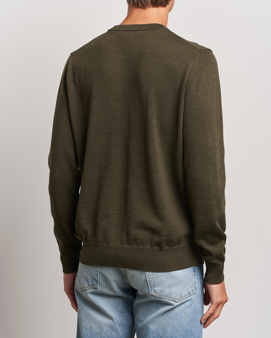 Herren | Pullover | J.Lindeberg | Keane Merino Crew Neck Sweater Forest Green