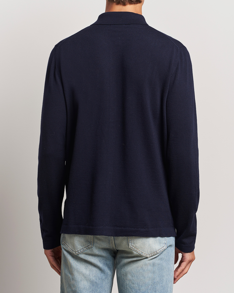 Herren | Pullover | J.Lindeberg | Kaleb Merino Zip Cardigan Navy