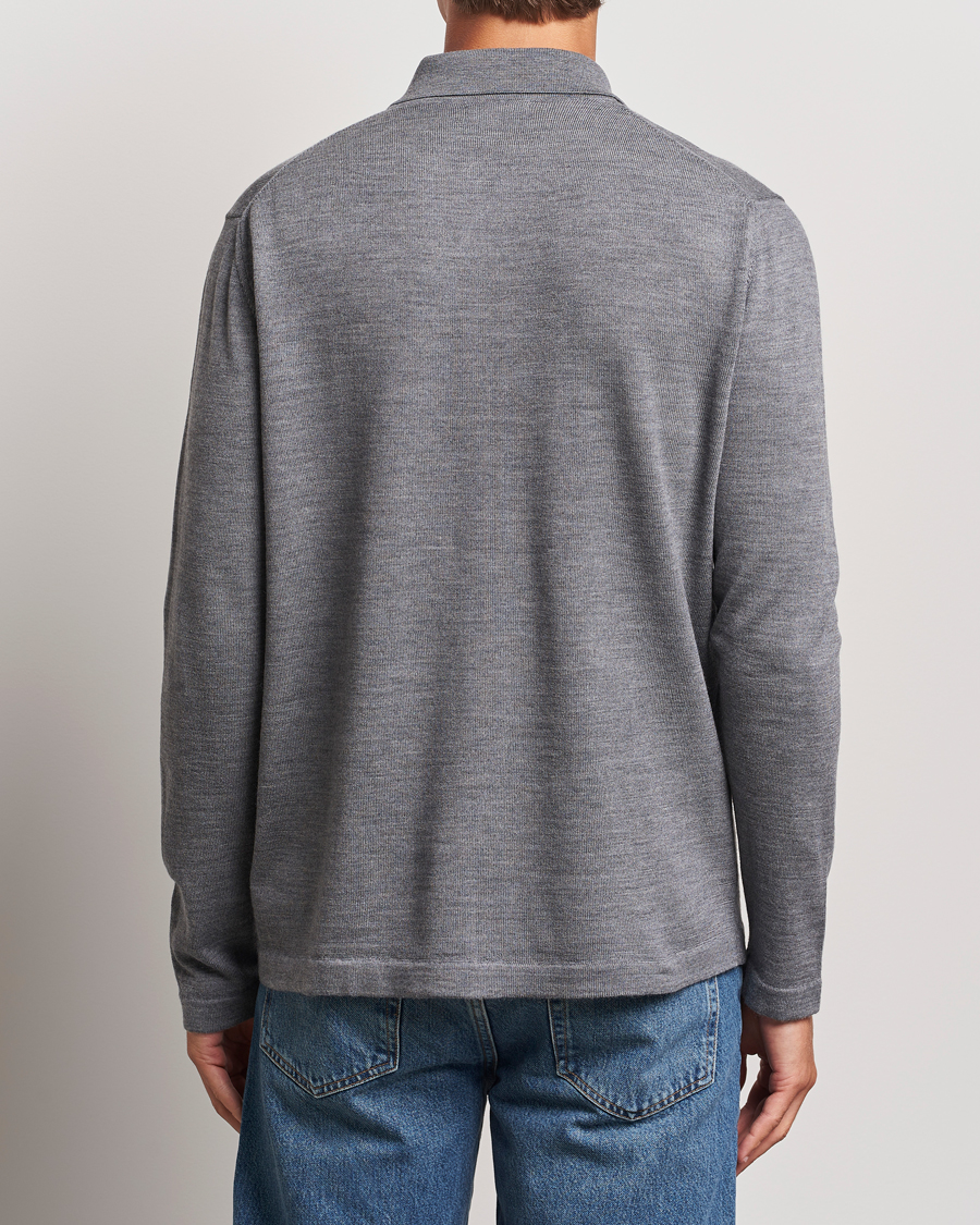 Herren | Pullover | J.Lindeberg | Kaleb Merino Zip Cardigan Mid Grey Melange