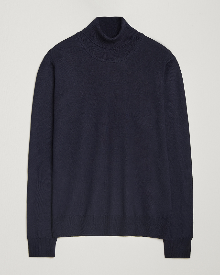 Herren | Pullover | J.Lindeberg | Kaden Merino Turtleneck Navy