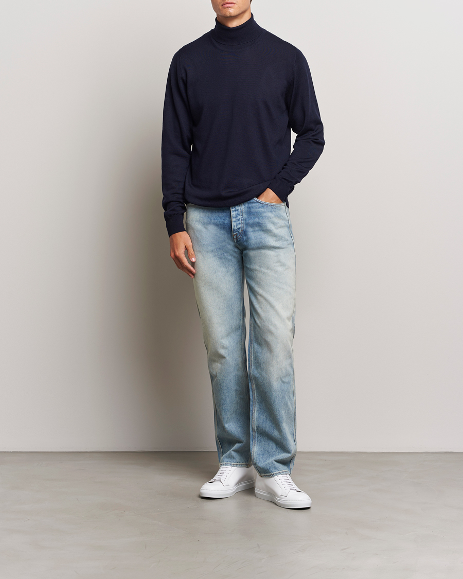 Herren | Pullover | J.Lindeberg | Kaden Merino Turtleneck Navy