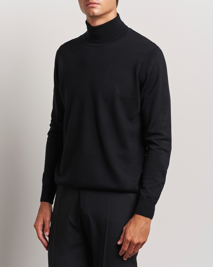 Herren | Pullover | J.Lindeberg | Kaden Merino Turtleneck Black