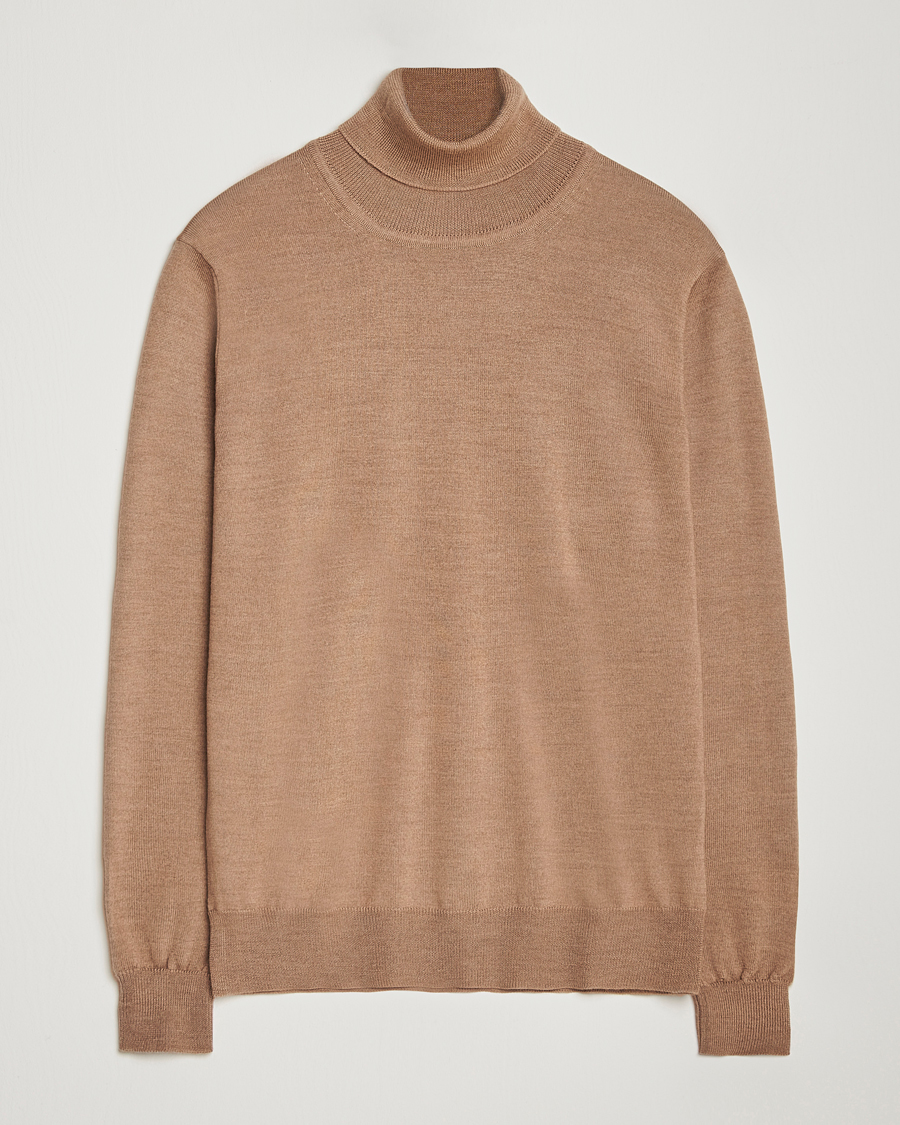 Herren | Pullover | J.Lindeberg | Kaden Merino Turtleneck Tiger Brown
